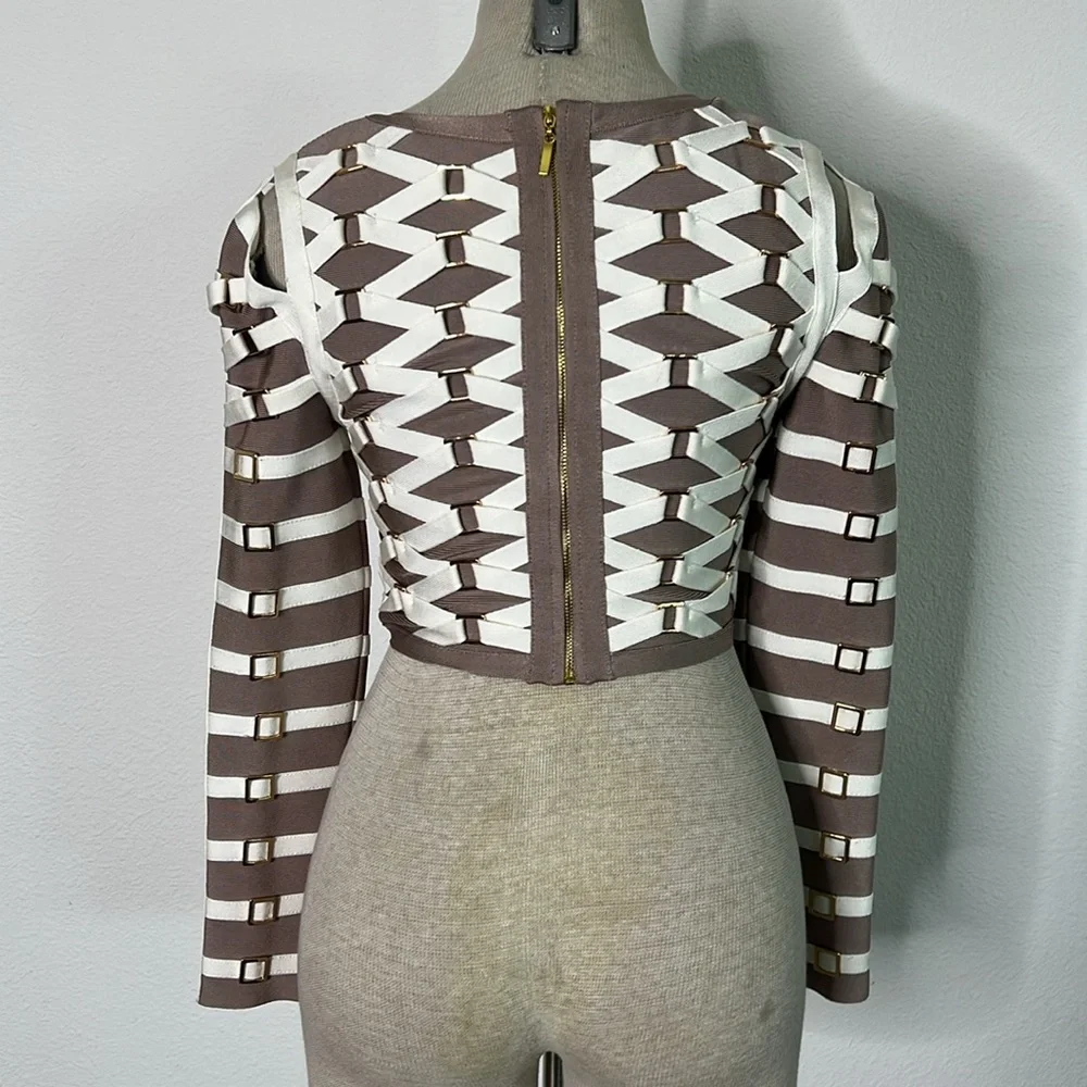 Elastic Bandage Zip Up Top - Picture 2 of 4